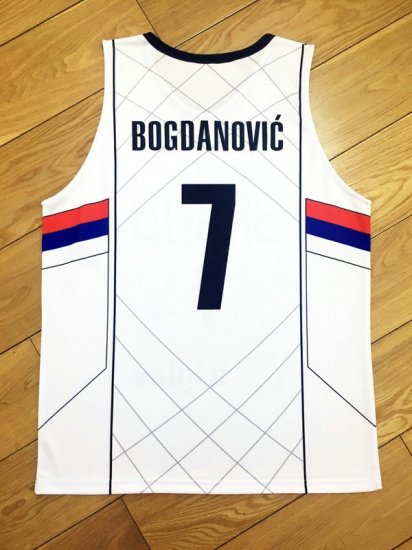 Bogdan Bogdanovic 7 Serbia Srbija Basketball Jersey White